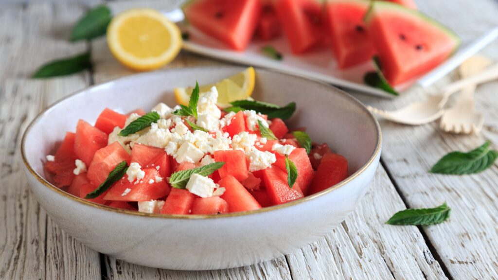 watermeloen met feta