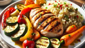 Gegrilde kip met groenten en quinoa afval recepten